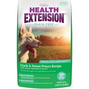 Health Extension Grain-Free Duck Recipe Dry Dog Food, 4-lb bag