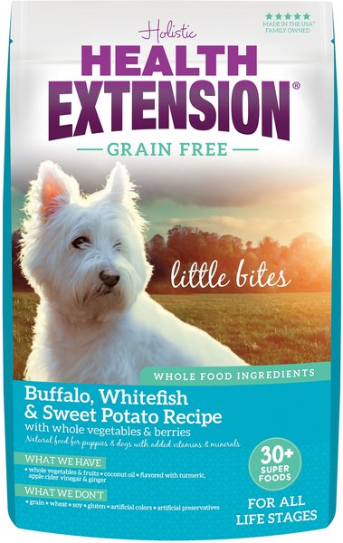 Health Extension Grain-Free Little Bites Buffalo & Whitefish Recipe Dry Dog Food, 10-lb bag slide 1 of 9