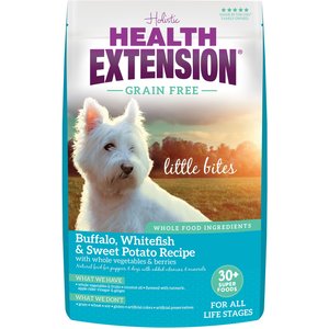 Health Extension Grain-Free Little Bites Buffalo & Whitefish Recipe Dry Dog Food, 10-lb bag