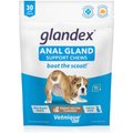 Vetnique Labs Glandex Anal Gland & Probiotic Peanut Butter Flavored Pumpkin Fiber Soft Chew Digestive Boot the Scoot Dog Supplement, 30 count