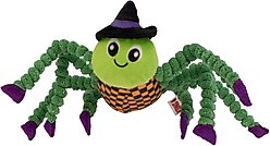 KONG Halloween Crackles Spider with Catnip Plush Cat Toy, Green