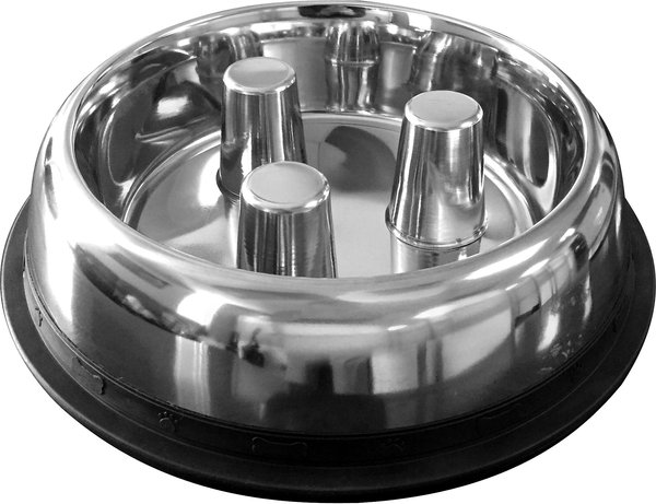 QT Dog Brake-Fast Non-Skid Stainless Steel Dog & Cat Bowl, 12-cup slide 1 of 9