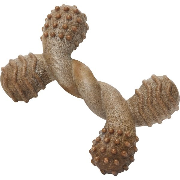 Zoobilee Rubber Twisted Bone Dog Toy