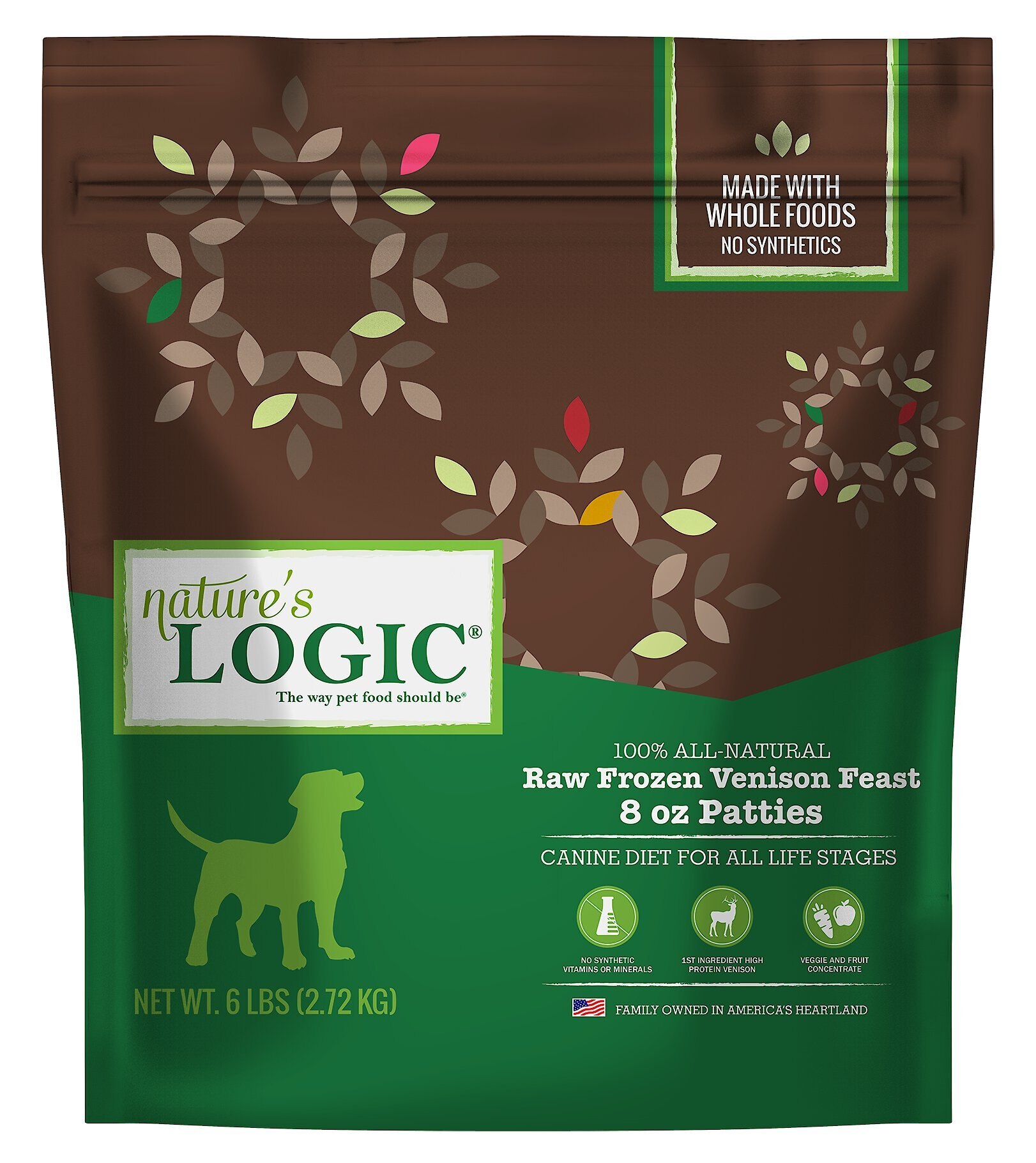 NATURE'S LOGIC AllNatural GrainFree Venison Feast Patties Raw Frozen