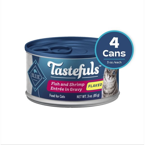 BLUE BUFFALO Tastefuls Tuna Entrée in Gravy Flaked Wet Cat Food, 3oz