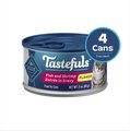 Blue Buffalo Tastefuls Fish & Shrimp Entrée in Gravy Flaked Wet Cat Food, 3-oz can, case of 4