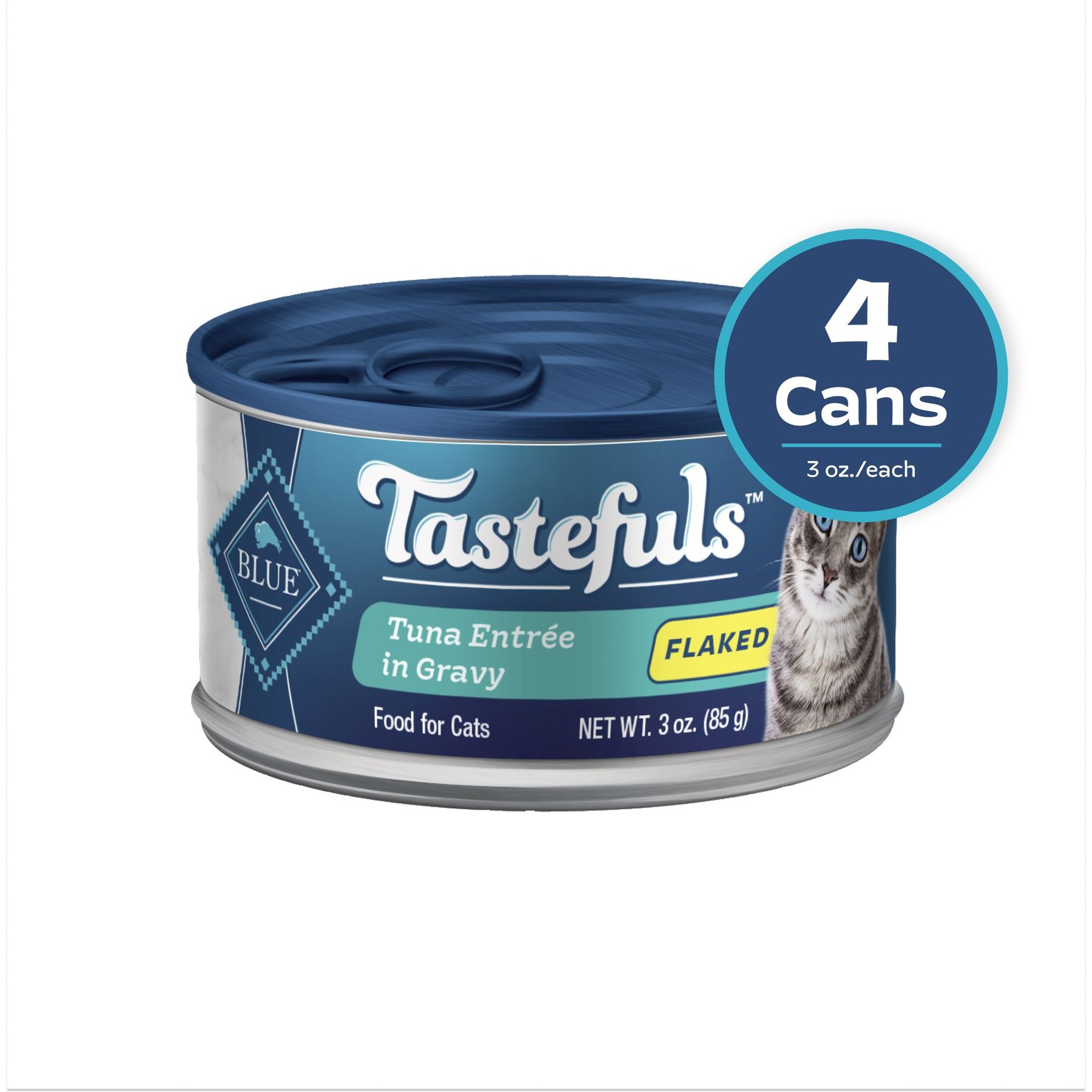 BLUE BUFFALO Tastefuls Tuna Entr e in Gravy Flaked Wet Cat Food 3