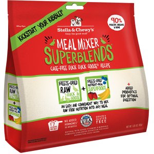 Stella & Chewy's SuperBlends Cage-Free Duck Duck Goose Recipe Meal Mixers Freeze-Dried Raw Dog Food Topper, 3.25-oz bag