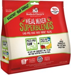 Stella & Chewy's SuperBlends Cage-Free Duck Duck Goose Recipe Meal Mixers Freeze-Dried Raw Dog Food Topper, 16-oz bag
