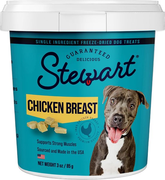 Stewart Chicken Breast Freeze-Dried Dog Treats, 3-oz tub slide 1 of 8