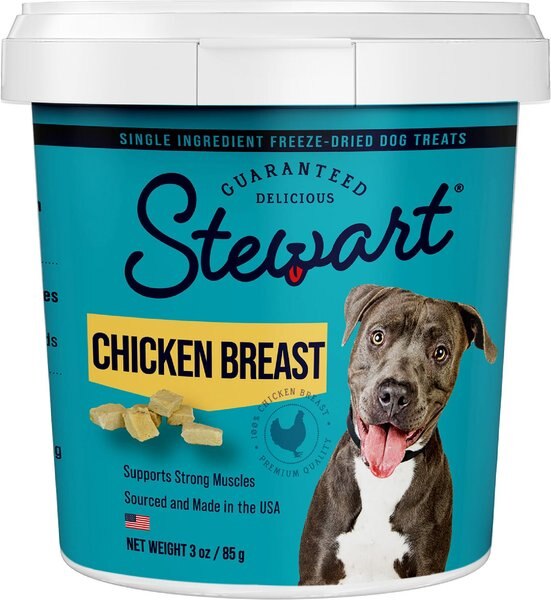 STEWART Chicken Breast FreezeDried Dog Treats, 3oz tub