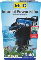 Tetra Whisper Internal Aquarium Power Filter with BioScrubber, 20-40 gal