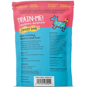 Crazy Dog Train-Me! Minis Bacon Flavor Dog Treats, 4-oz bag