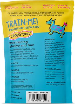 Show full view: Crazy Dog Train-Me! Chicken Flavor Dog Treats, 4-oz bag slide 3 of 11