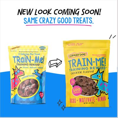 Show full view: Crazy Dog Train-Me! Chicken Flavor Dog Treats, 4-oz bag slide 4 of 11