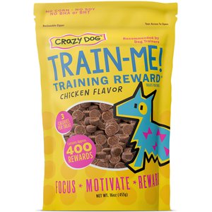 Crazy Dog Train-Me! Chicken Flavor Dog Treats, 1-lb bag