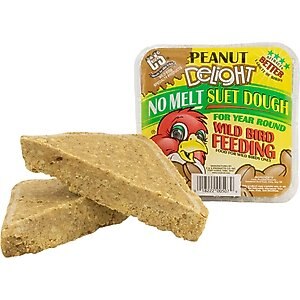 C&S Peanut Delight No Melt Suet Dough Wild Bird Food, 11.75-oz tray, 1 count