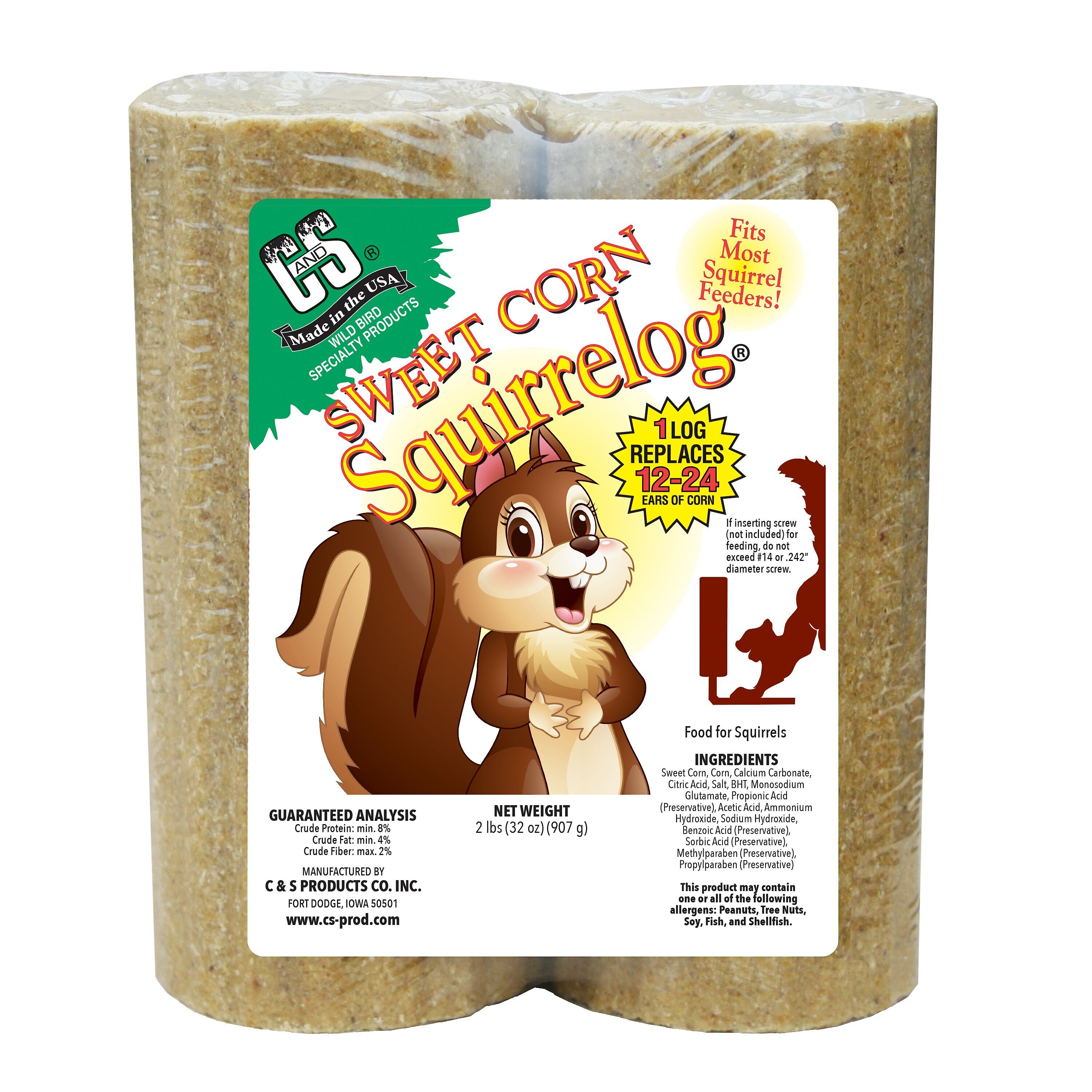 C&S Sweet Corn Squirrelog Refill Squirrel Food Customer Questions