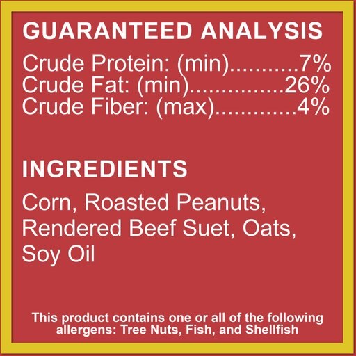 C&S Peanut Suet Nuggets Wild Bird Food, 1.68-lb bag