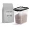 Show in main carousel: IRIS WeatherPro Airtight Dog, Cat, Bird & Small Pet Food Storage Container with Casters, Clear & Black, 10-lb slide 9 of 11