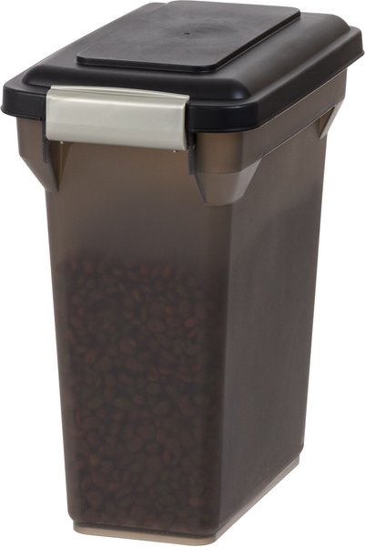 IRIS USA WeatherPro Airtight Dog, Cat, Bird & Small-Pet Food Storage Bin Storage Container with Attachable Casters, 12.5-lb/15-qt slide 1 of 7