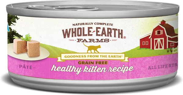 WHOLE EARTH FARMS Grain Free Real Healthy Kitten Recipe Canned Cat