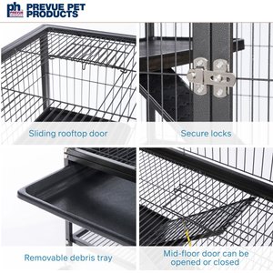 Prevue Pet Products Feisty Ferret Home, Black Hammertone