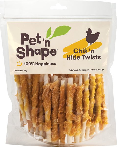 Pet 'n Shape All-Natural Chicken Hide Twists Dog Treats, 16-oz bag slide 1 of 8