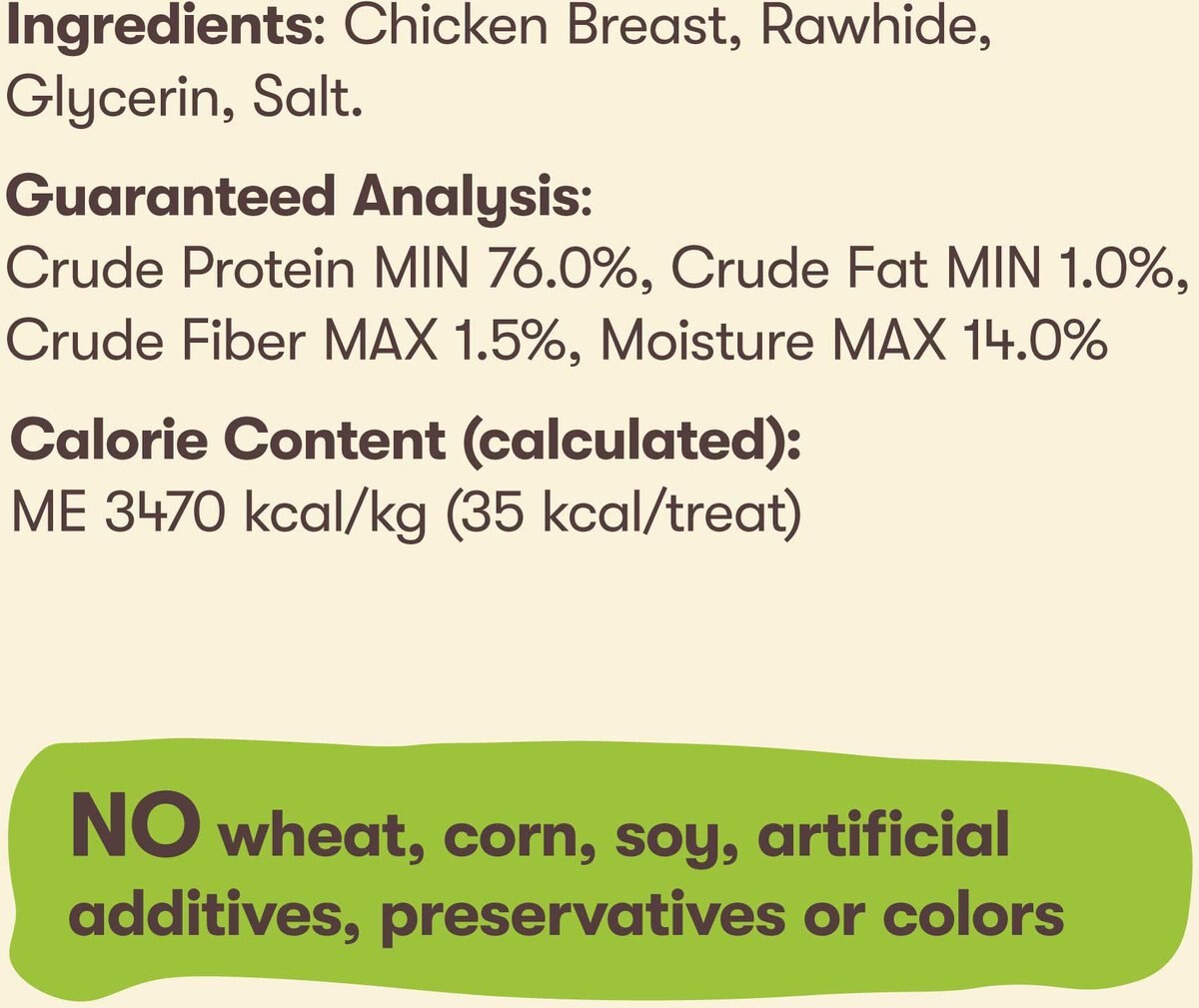 PET 'N SHAPE AllNatural Chicken Hide Twists Dog Treats, 16oz bag