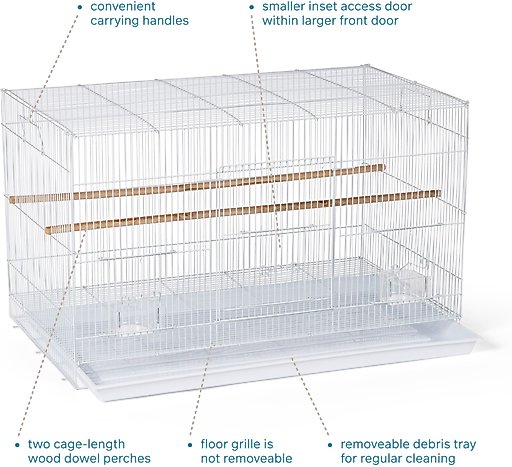 Prevue Pet Products Small Bird Flight Cage, White