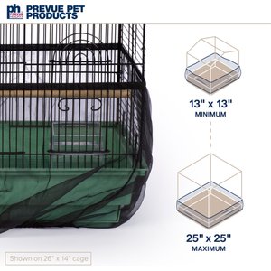 Prevue Pet Products Seed Catcher Cage Skirt, Color Varies, Large