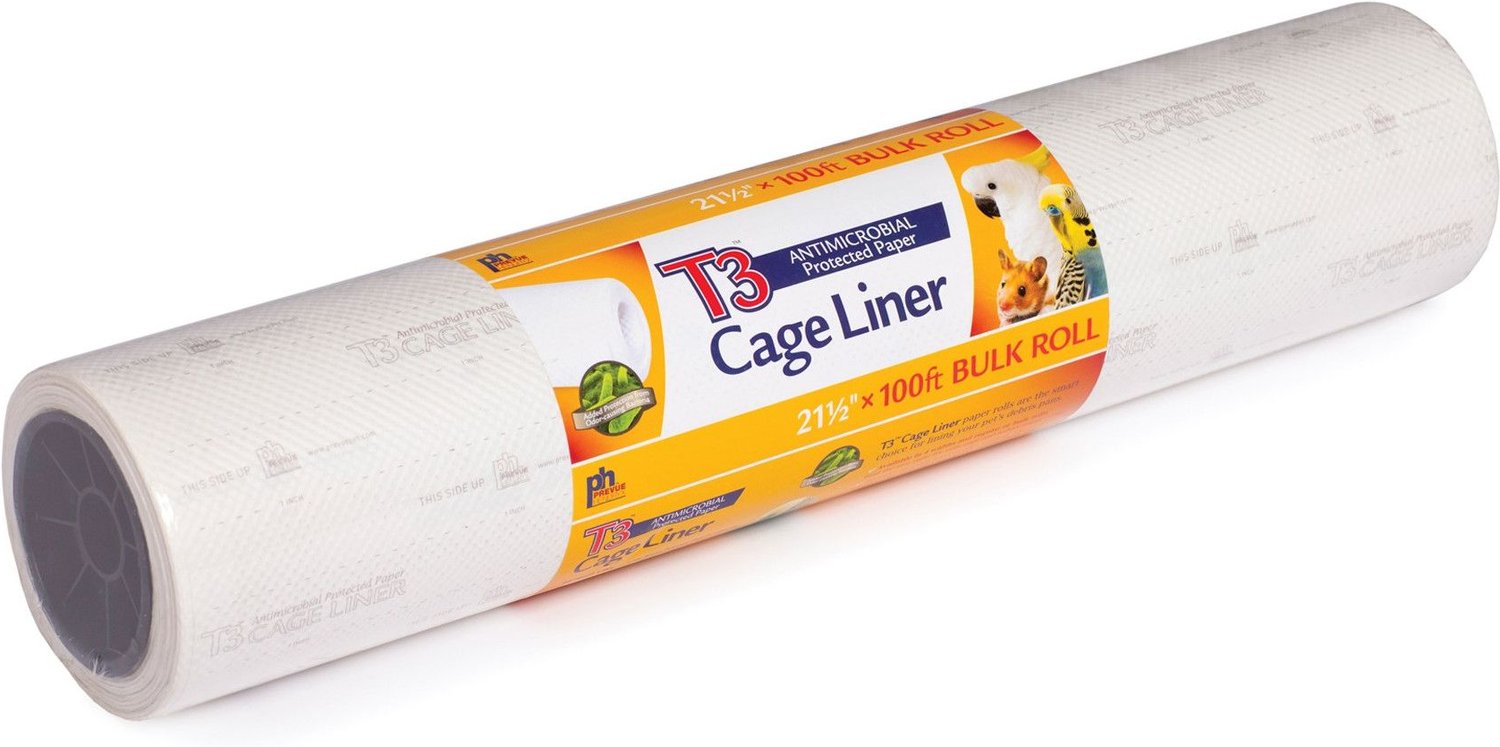 Prevue Pet Products T3 Antimicrobial Protected Paper Bird & Small Animal Cage Liner