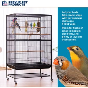 Prevue Pet Products Wrought Iron Small & Medium Birds Flight Cage, Black Hammertone