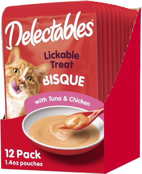 Hartz Delectables Bisque Tuna & Chicken Lickable Cat Treat, 1.4-oz, case of 12 slide 1 of 10