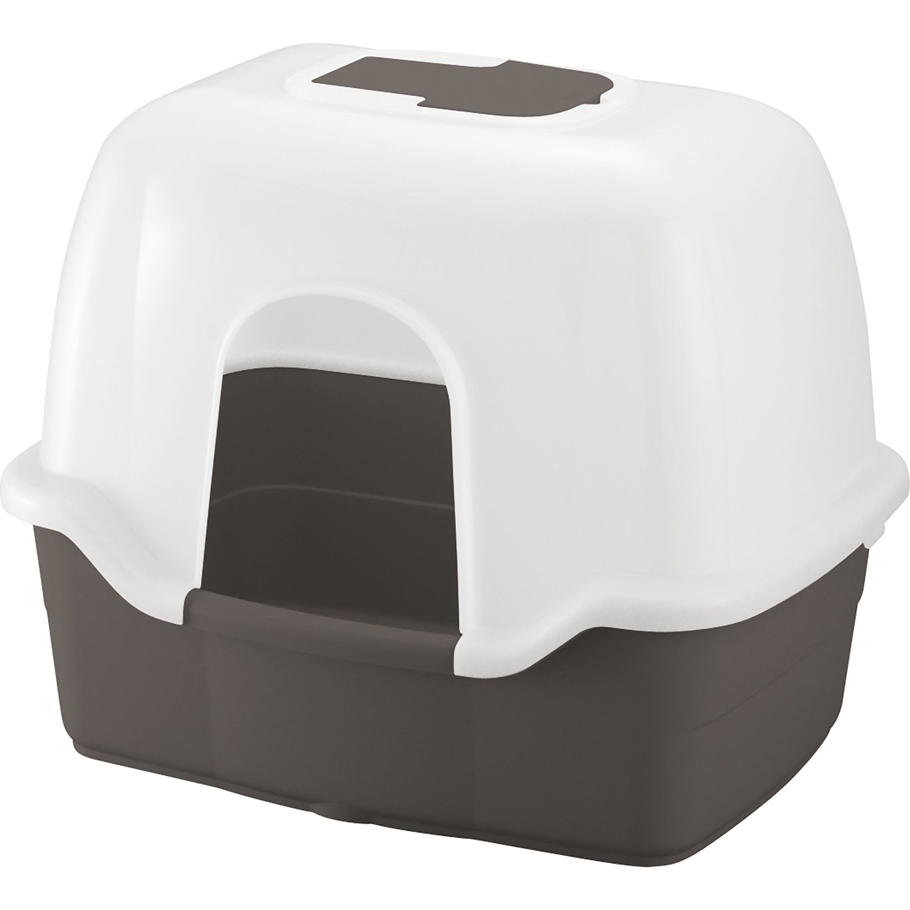 Richell Richell Paw Trax Wide Hooded Cat Litter Box, Brown
