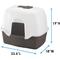 Show in main carousel: Richell Paw Trax Wide Hooded Cat Litter Box, Brown slide 4 of 8