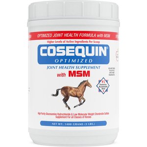 Nutramax Cosequin Optimized with MSM Joint Health Apple Flavor Powder Horse Supplement, 3-lb tub