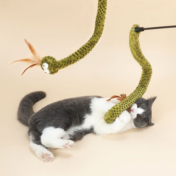 Happy & Polly Snake Shaped Wand Cat Toy
