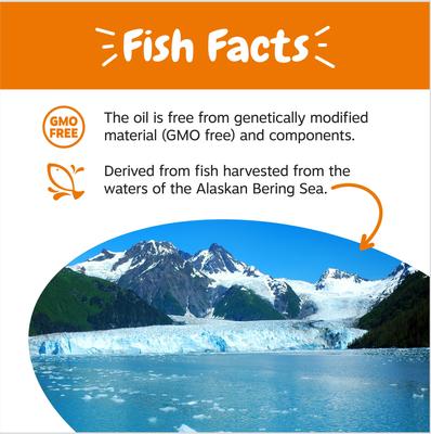 Show full view: Zesty Paws Wild Alaskan Pollock+Salmon Oil Liquid Skin & Coat Supplement for Dogs & Cats, 32-fl oz bottle slide 5 of 11