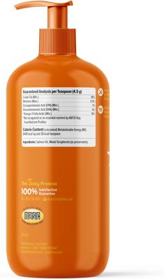 Show full view: Zesty Paws Wild Alaskan Pollock+Salmon Oil Liquid Skin & Coat Supplement for Dogs & Cats, 32-fl oz bottle slide 6 of 11