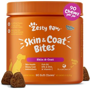 ZESTY PAWS Allergy Immune Bites Lamb Flavored Soft Chews Allergies Immune Gut Support Supplement for Dogs 90 count Chewy