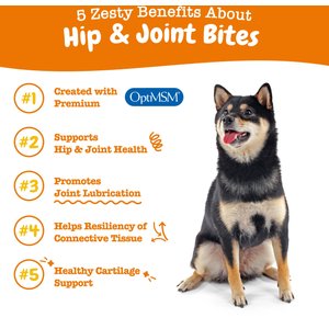 Zesty Paws Hip & Joint Mobility Bites Duck Flavored Soft Chews Glucosamine Supplement for Dogs, 90 count