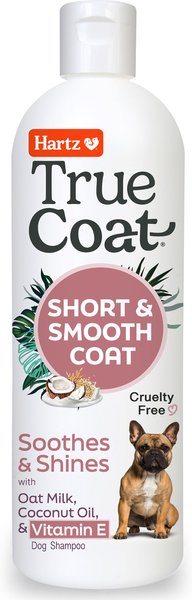 Hartz True Coat Short & Smooth Soothes & Shines with Oat Milk, Coconut Oil & Vitamin E Dog Shampoo