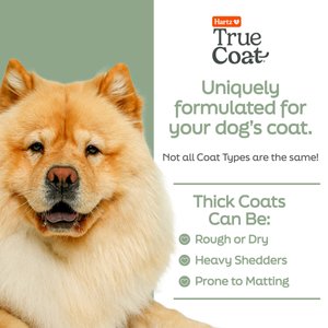 Hartz True Coat Thick De-Sheds & Softens with Oat Milk, Coconut Oil & Aloe Dog Shampoo, 16-fl oz bottle