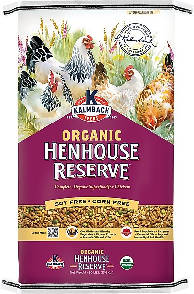 KALMBACH FEEDS Organic Henhouse Reserve Soy Corn Free Chicken Feed 30 lb bag Chewy