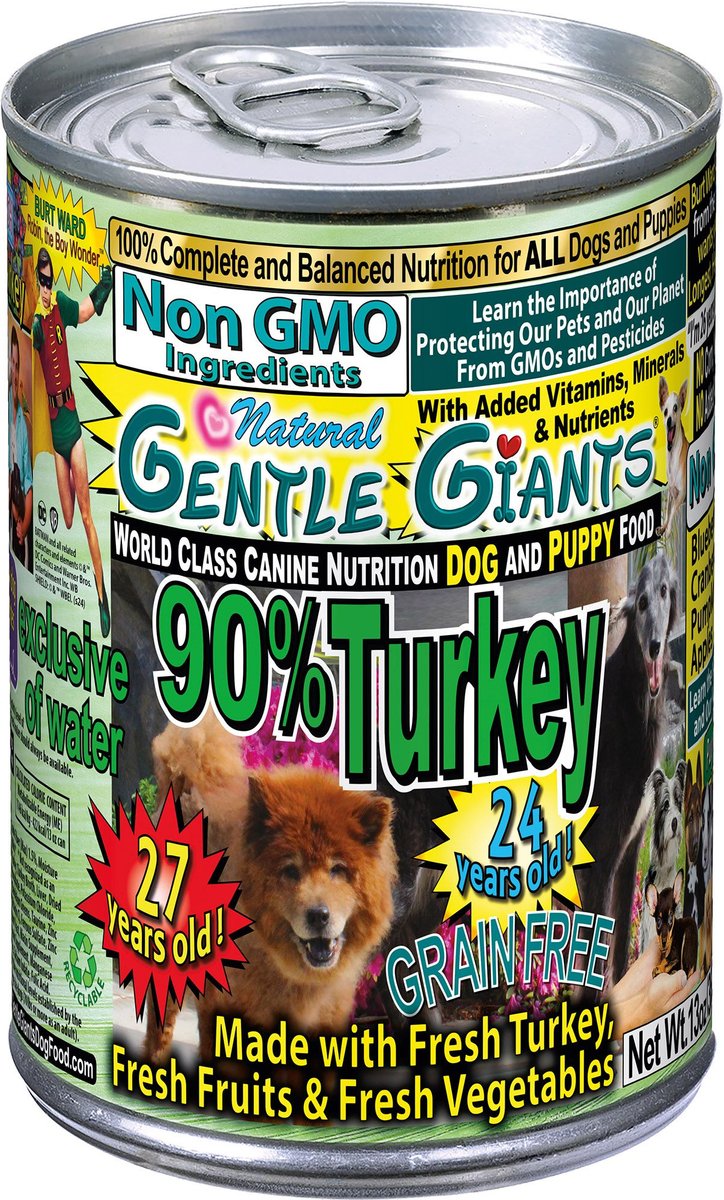 GENTLE GIANTS Non GMO Puppy Grain Free Turkey Wet Dog Food 13 oz