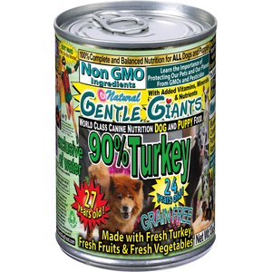 Gentle Giants Non-GMO Puppy Grain-Free Turkey Wet Dog Food, 13-oz can