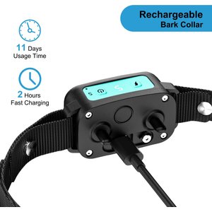 PATPET A12 Waterproof Electronic Smart Shock Training Dog Collar, Black