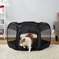 Paws & Pals Insta-Fort Portable Soft-sided Dog & Cat Playpen, Black