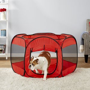 Paws & Pals Insta-Fort Portable Soft-sided Dog & Cat Playpen, Red